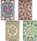 4 Pcs A5 Diamond Painting Notebook Kits with Tools 5.8 x 8.3 Inch DIY 5d Art Cover Crystal Sketchbook Notepad for Teenagers' Birthdays, Graduation Crafts Gift Drawing Painting(Mandala Style)